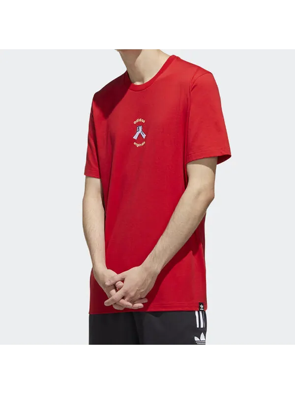 Футболка originals mic graphic t 1 sports short sleeve red Adidas — изображение 3 из 4, красный
