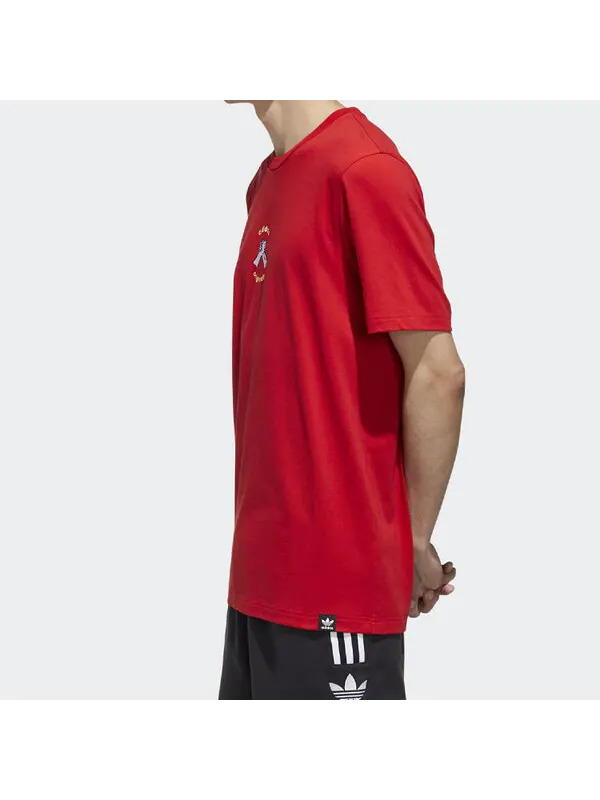 Футболка originals mic graphic t 1 sports short sleeve red Adidas — изображение 4 из 4, красный