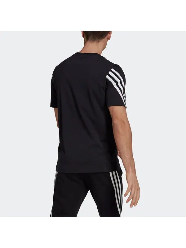 Футболка m 3s tape tee printing sports short sleeve black Adidas — изображение 3 из 4, черный