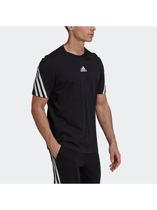 Футболка m 3s tape tee printing sports short sleeve black Adidas — изображение 4 из 4, черный
