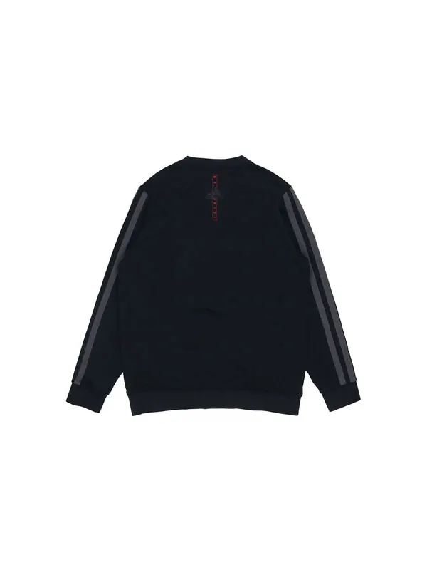 Толстовка adidas Rose Crew Printing Fleece Lined Stay Warm Sports Round Neck Pullover Black — изображение 2 из 4, черный