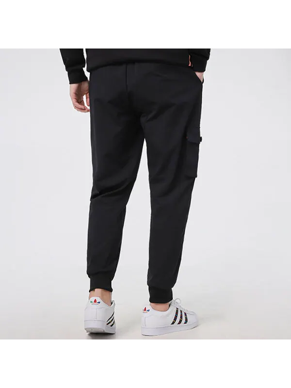 Спортивные штаны adidas neo Running Training Cozy Breathable Casual Woven Sports Pants Black — изображение 4 из 4, черный