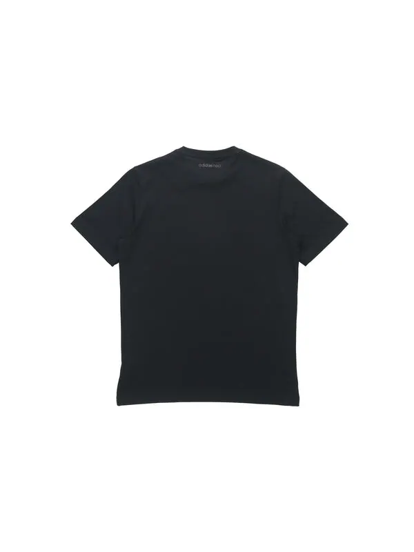 Футболка neo m ssfv5 tee1 забавный мультяшный принт логотип спортивная круглая горловина короткий рукав Adidas, черный