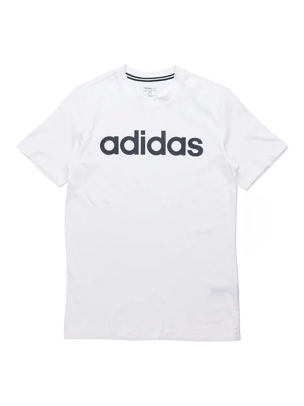Футболка adidas neo M Ce Logo T1 Logo Printing Sports Round Neck Training Short Sleeve White — изображение 1 из 4, белый