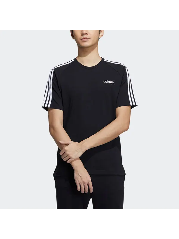 Футболка adidas neo M Ce 3s Tee Contrasting Colors Sports Round Neck Short Sleeve Black — изображение 2 из 4, мульти