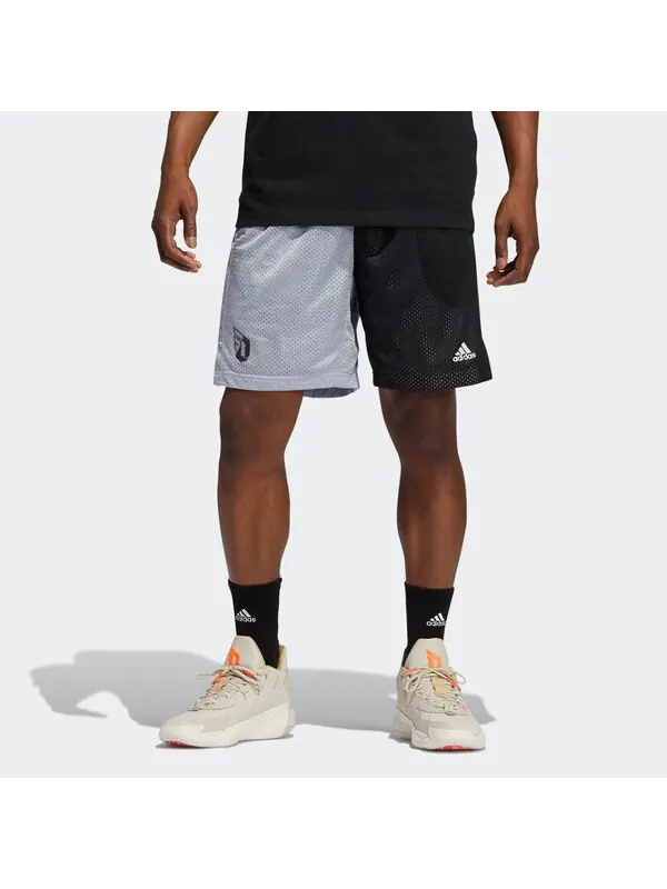 Шорты dame vis short casual basketball colorblock sports shorts black gray Adidas — изображение 2 из 4, серый