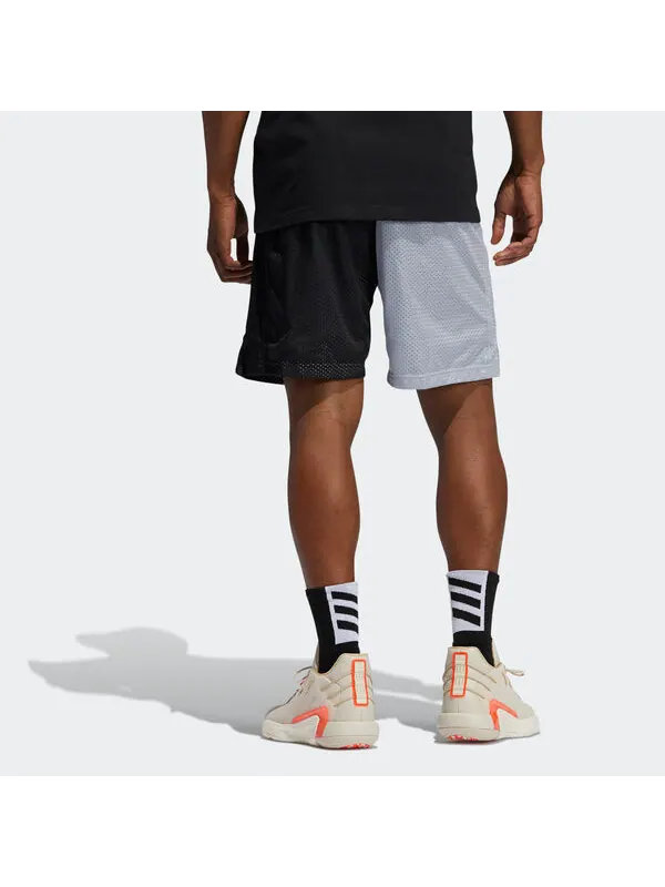 Шорты dame vis short casual basketball colorblock sports shorts black gray Adidas — изображение 3 из 4, серый