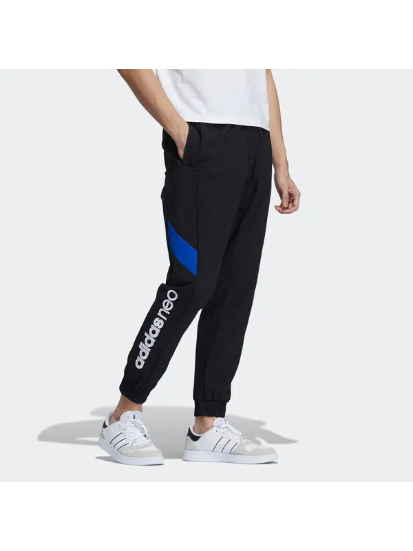 Спортивные штаны adidas neo M Cs Wvn Tp 2 Logo Woven Athletics Sports Pants Black — изображение 4 из 4, черный