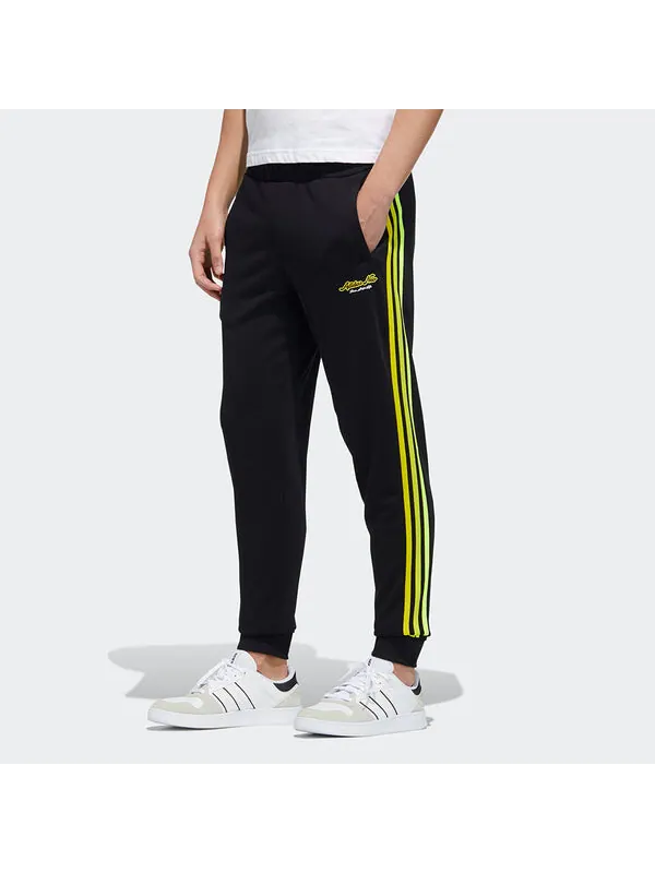 Спортивные штаны adidas neo M Fav Knt Tp 1 Casual Sports Bundle Feet Long Pants Black — изображение 2 из 4, черный
