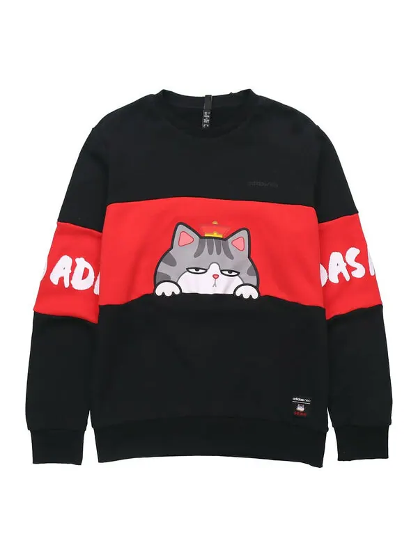 Толстовка adidas neo x Crossover M Cny Ww Swt Printing Sports Pullover New Year's Edition Round — изображение 1 из 4, черный