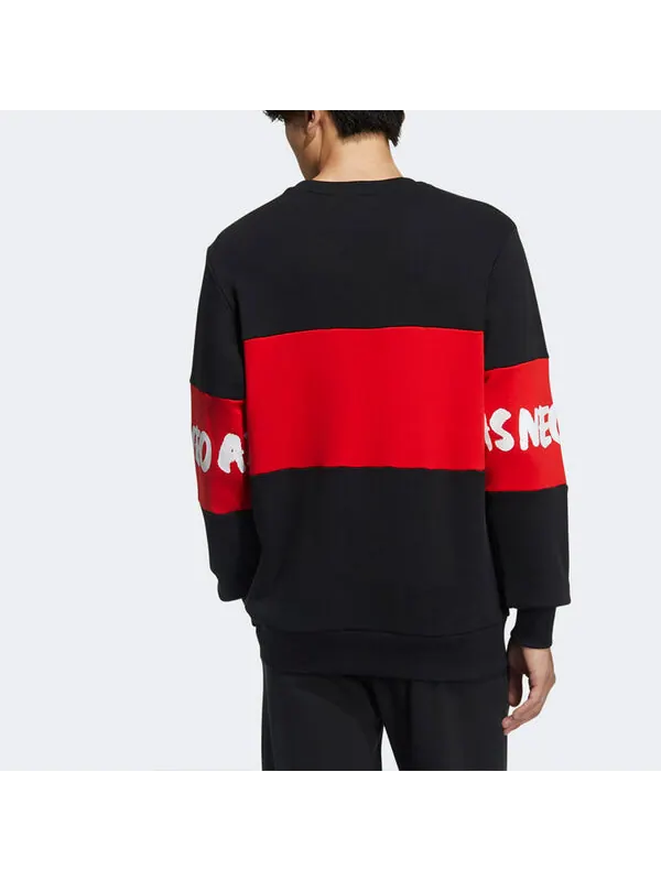 Толстовка adidas neo x Crossover M Cny Ww Swt Printing Sports Pullover New Year's Edition Round — изображение 4 из 4, черный