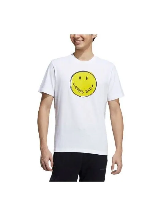 Футболка neo casual sports breathable short sleeve white Adidas — изображение 1 из 1, белый