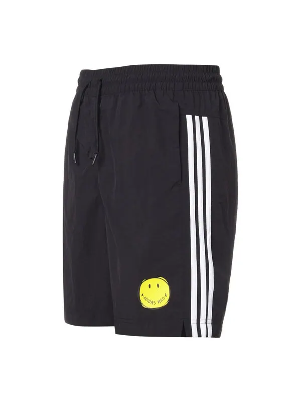 Шорты neo m smly шорты улыбающееся лицо печать полоса спорт Adidas — изображение 1 из 4, черный