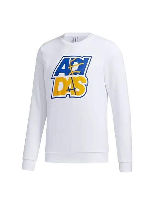 Толстовка adidas neo M FAV SW Alphabet Printing Sports Pullover White — изображение 1 из 4, белый