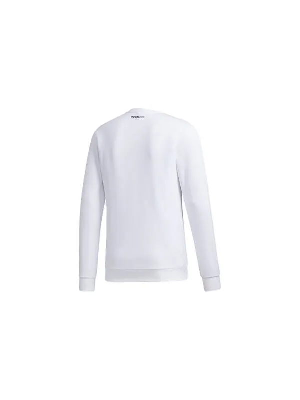 Толстовка adidas neo M FAV SW Alphabet Printing Sports Pullover White — изображение 2 из 4, белый