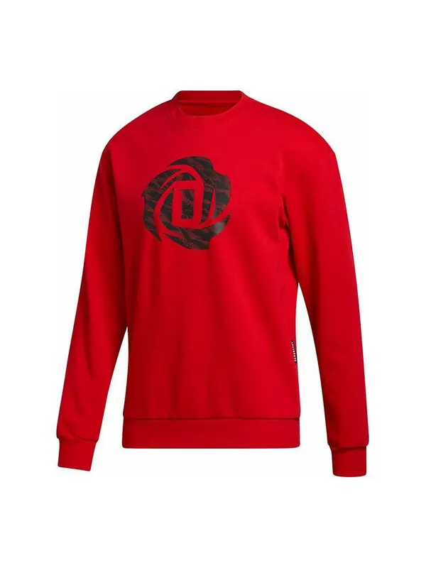 Толстовка adidas Rose Crew Basketball Sports Round-neck Hooded Shirt Men Light Red — изображение 1 из 4, красный