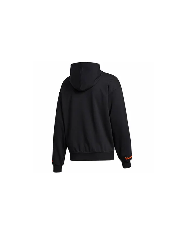 Толстовка adidas DM PO Basketball Sports Pullover Black — изображение 2 из 4, черный