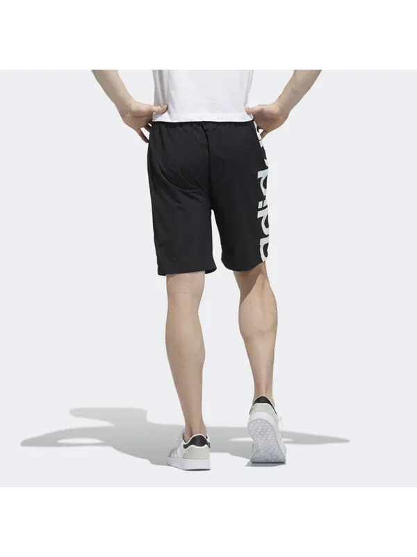 Шорты neo side большой логотип athleisure casual спортивные шорты Adidas — изображение 4 из 4, черный