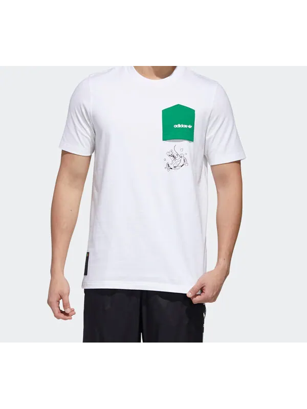 Футболка adidas x Disney Goofy T1 Crossover Pocket Short Sleeve White — изображение 3 из 4, белый