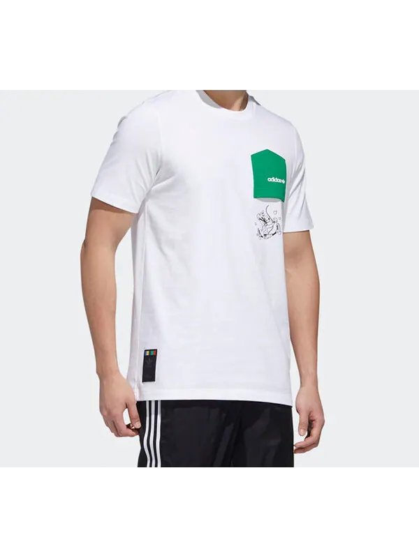 Футболка adidas x Disney Goofy T1 Crossover Pocket Short Sleeve White — изображение 4 из 4, белый