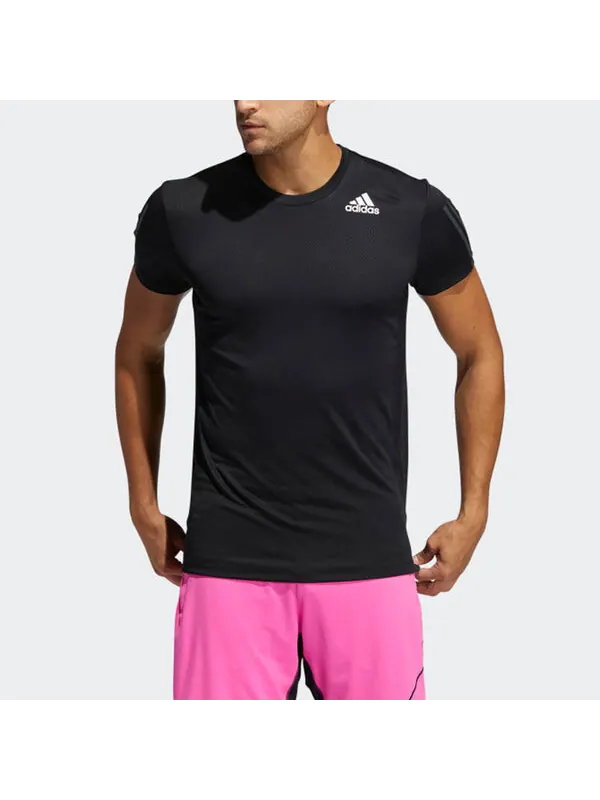 Футболка hrdy 3s футболка спортивная беговая с коротким рукавом Adidas — изображение 2 из 4, черный
