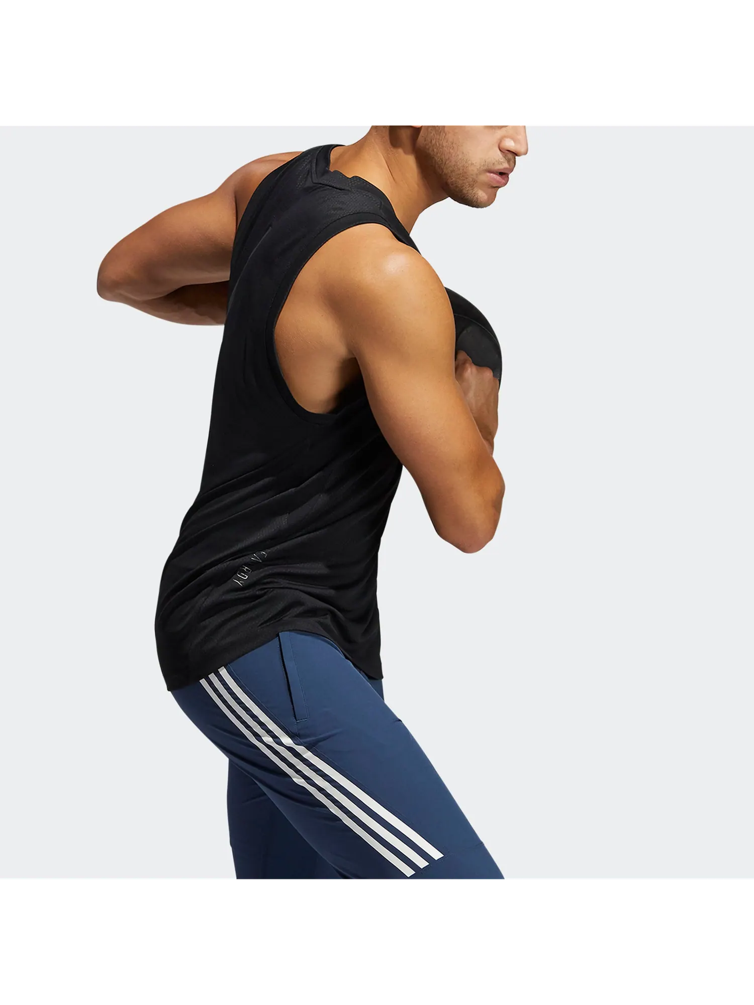 Жилет adidas Hrdy 3s Tnk Casual Sports Breathable Vest Black — изображение 4 из 4, черный