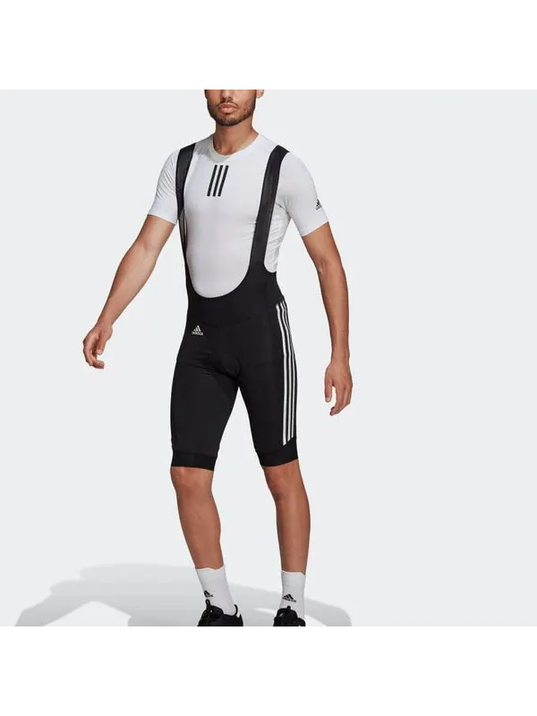 Шорты men's solid color side stripe logo shorts black Adidas — изображение 2 из 4, мульти