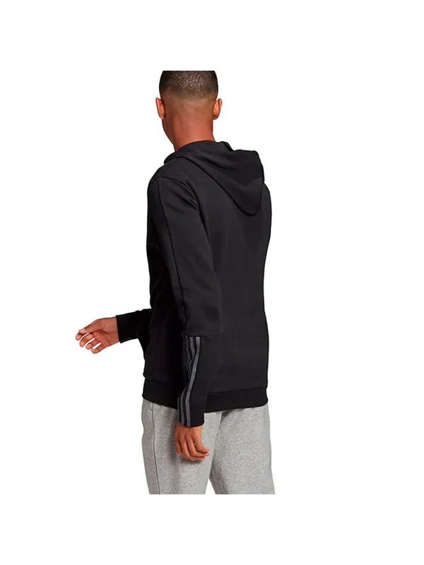 Куртка doubleknit cut 3-stripes full-zip hoodie 'black' Adidas — изображение 4 из 4, черный