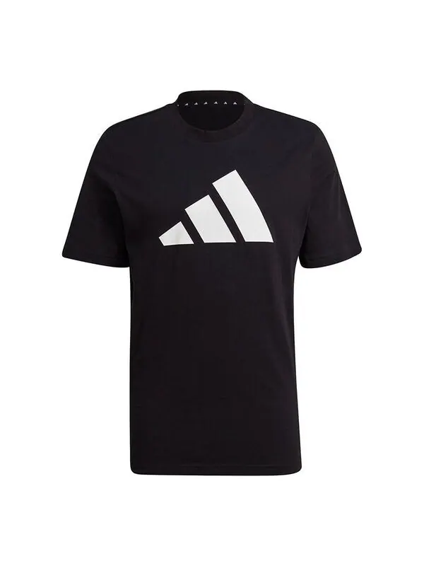 Футболка m fi tee bos a logo printing round neck sports short sleeve black Adidas — изображение 1 из 4, черный