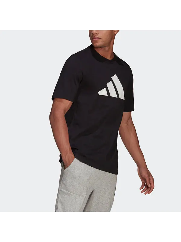 Футболка m fi tee bos a logo printing round neck sports short sleeve black Adidas — изображение 4 из 4, черный