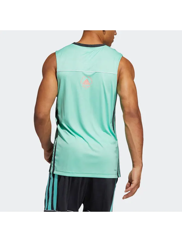 Спортивная футболка bw rose tank printing basketball sports vest black Adidas — изображение 3 из 4, черный