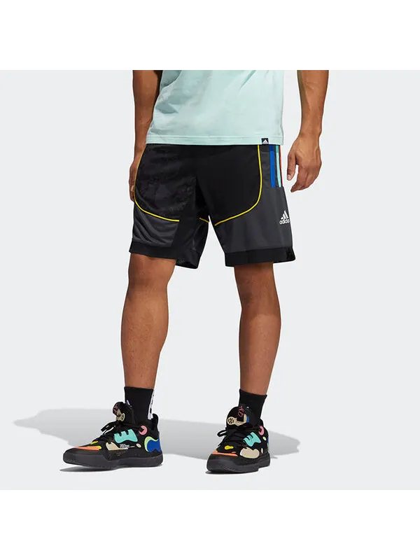 Шорты adidas Hrdn Short Printing Gym Training Basketball Sports Shorts Black — изображение 2 из 4, черный