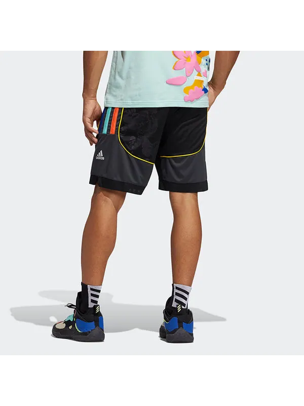 Шорты adidas Hrdn Short Printing Gym Training Basketball Sports Shorts Black — изображение 3 из 4, черный