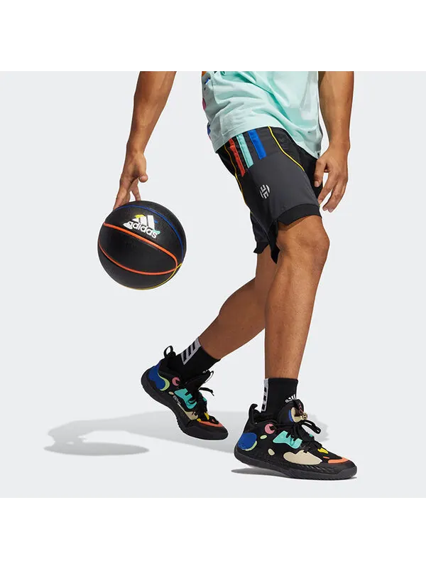 Шорты adidas Hrdn Short Printing Gym Training Basketball Sports Shorts Black — изображение 4 из 4, черный