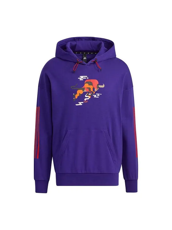 Толстовка adidas Series Cny Gfx Hs Printing Sports Purple — изображение 1 из 4, фиолетовый