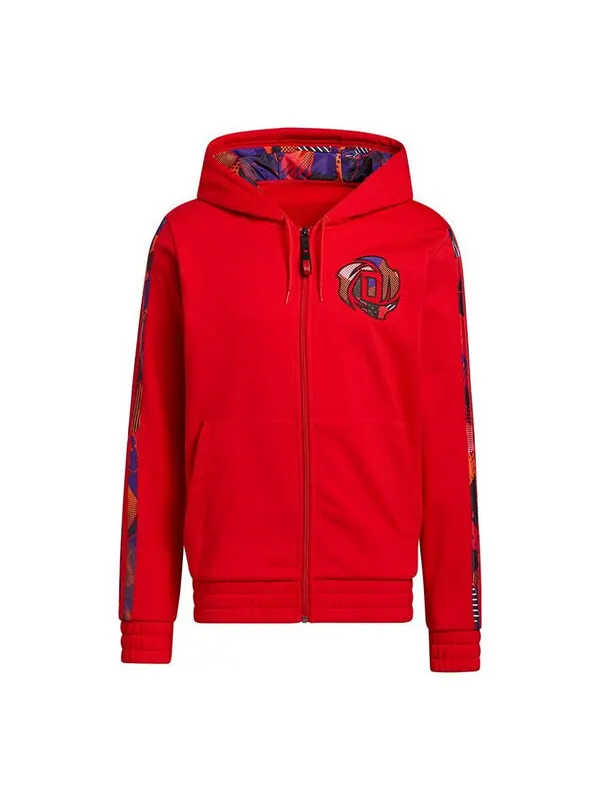 Куртка adidas Mic Rose Full-Zip Hooded Sweatshirt Red — изображение 1 из 4, светлый красный