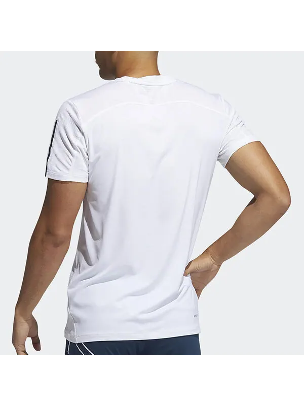 Футболка aero3s tee pb casual running sports short sleeve white Adidas — изображение 3 из 3, белый