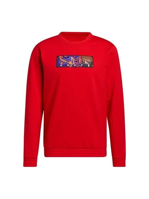 Толстовка adidas Mic Gfx Crew New Year's Edition Basketball Sports Fleece Lined Round Neck Pullover — изображение 1 из 4