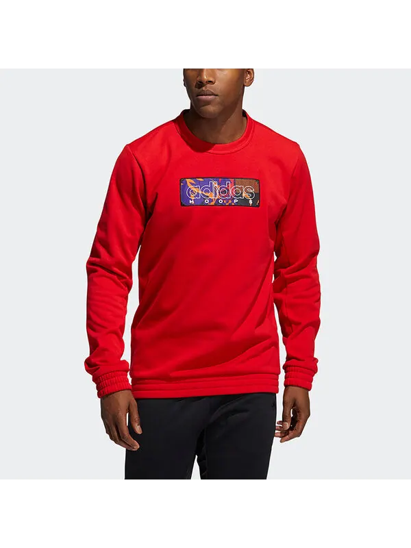 Толстовка adidas Mic Gfx Crew New Year's Edition Basketball Sports Fleece Lined Round Neck Pullover — изображение 2 из 4