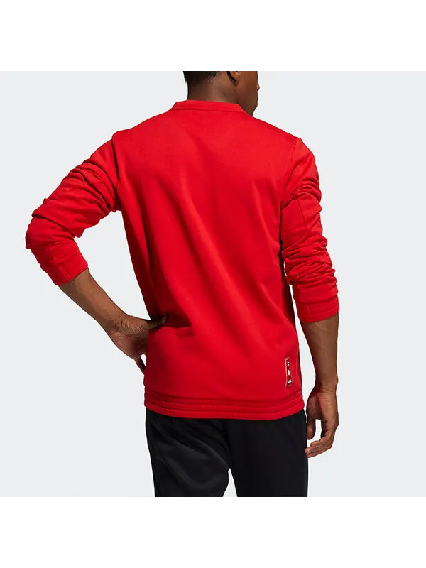Толстовка adidas Mic Gfx Crew New Year's Edition Basketball Sports Fleece Lined Round Neck Pullover — изображение 3 из 4