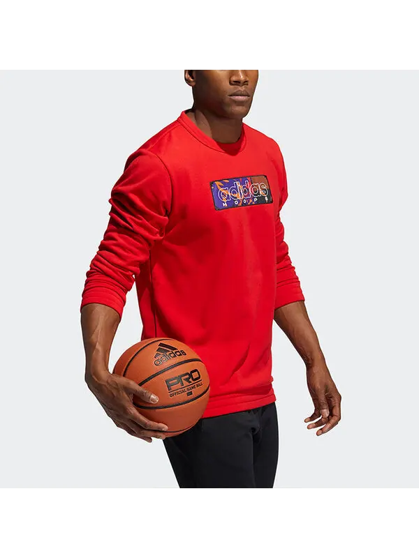 Толстовка adidas Mic Gfx Crew New Year's Edition Basketball Sports Fleece Lined Round Neck Pullover — изображение 4 из 4
