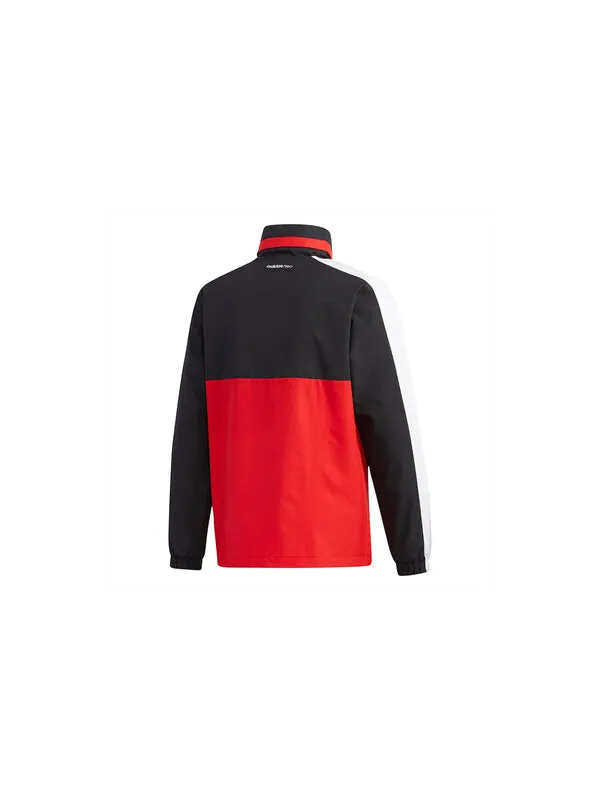 Куртка adidas neo hooded Zipper Colorblock Sports Jacket Red — изображение 2 из 4, светлый красный