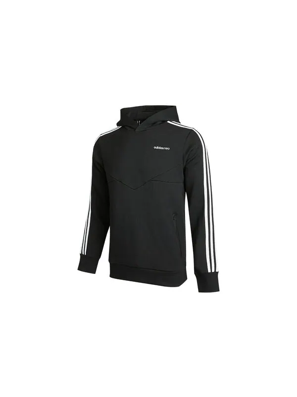 Толстовка neo athleisure casual sports black Adidas — изображение 3 из 4, черный