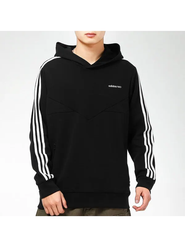 Толстовка neo athleisure casual sports black Adidas — изображение 4 из 4, черный