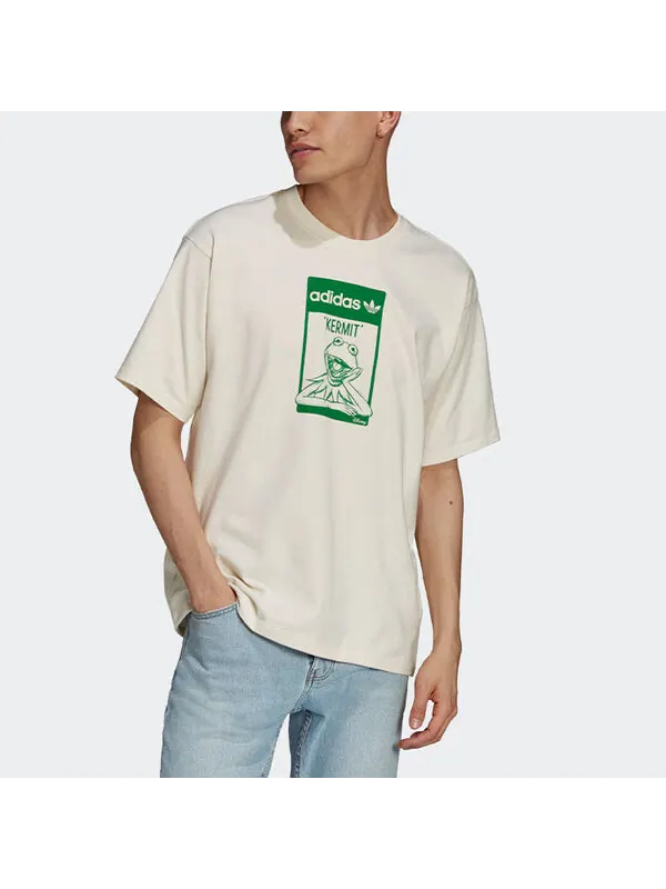 Футболка оригиналы футболка kermit f напечатанный унисекс молочно- Adidas — изображение 4 из 4, белый