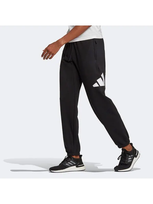 Спортивные штаны adidas MENS Fi Pant 3b Logo Print Ankle banded Knit Pants Black — изображение 4 из 4, черный