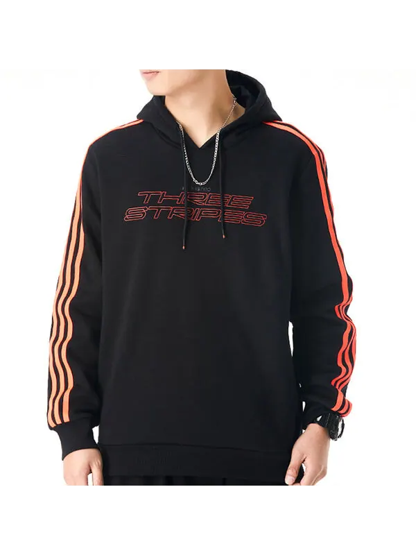 Толстовка adidas M Fav Nn Hd logo Printing Fleece Lined Stay Warm Sports Pullover Black — изображение 3 из 4, черный