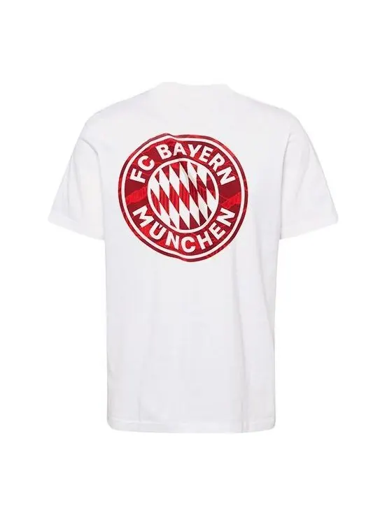 Футболка fcb str tee alphabet printing soccer/football sports short sleeve white Adidas — изображение 1 из 4, белый