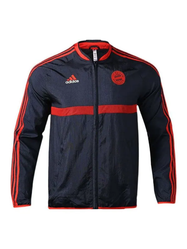Куртка adidas FC Bayern Icons Woven Jacket 'Night Navy Active Red' — изображение 1 из 3, темно-синий/красный