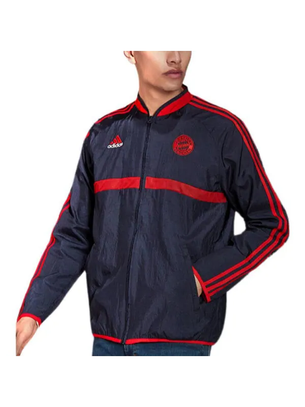 Куртка adidas FC Bayern Icons Woven Jacket 'Night Navy Active Red' — изображение 3 из 3, темно-синий/красный